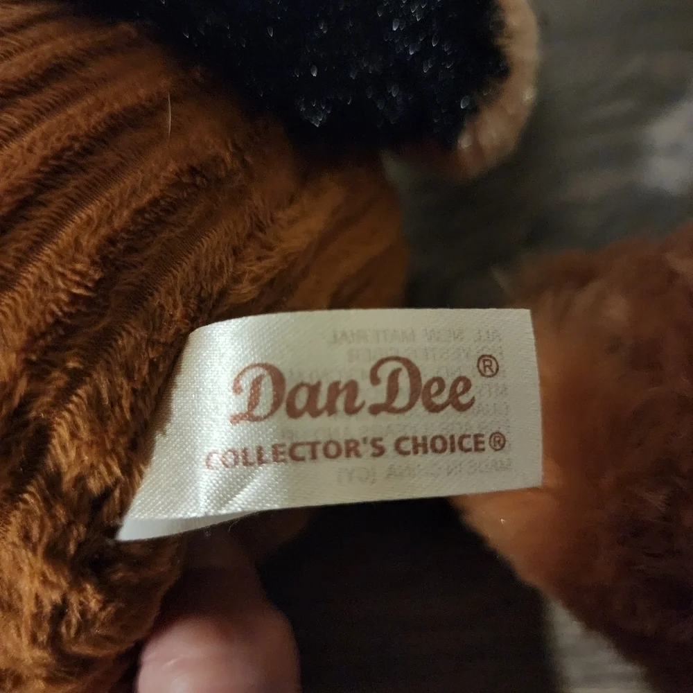 DanDee Brown Corduroy Belly Raccoon w/ Scarf Plush Toy Stuffed Animal 13